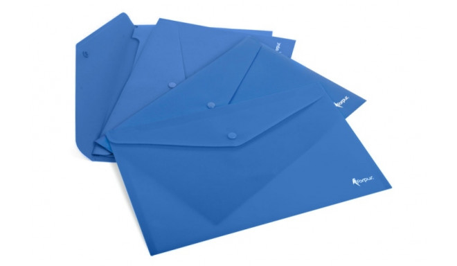 Envelope with print Forpus, A4, plastic, blue