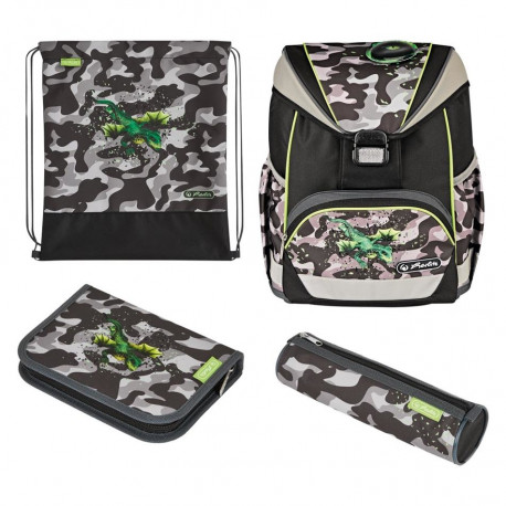 Herlitz ранец Ultralight Plus - Camo Dragon, 15 л
