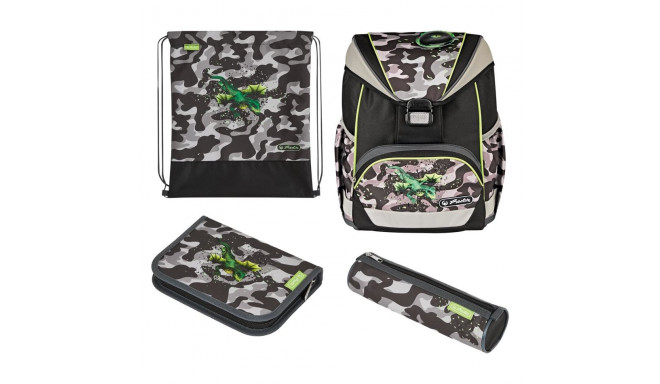 Herlitz koolikott-ranits Ultralight Plus - Camo Dragon, 15 l