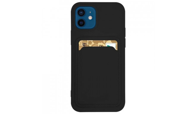 Hurtel kaitseümbris Silicone Wallet Samsung Galaxy S21+ 5G, must
