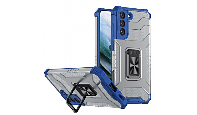 Crystal Ring Case Kickstand Tough Rugged Cover for Samsung Galaxy S21+ 5G (S21 Plus 5G) blue