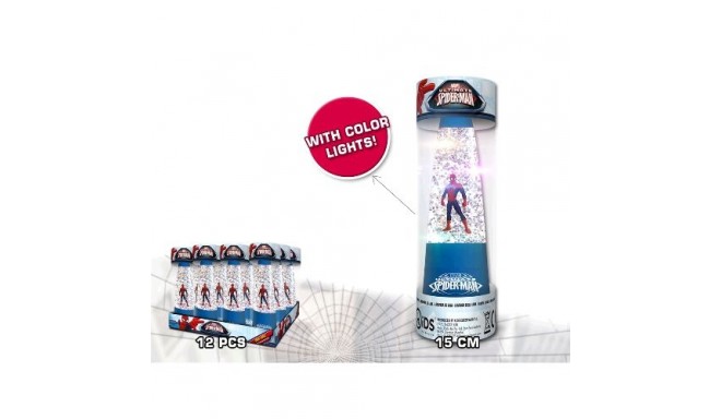 Spiderman glitter lamp with colour lights