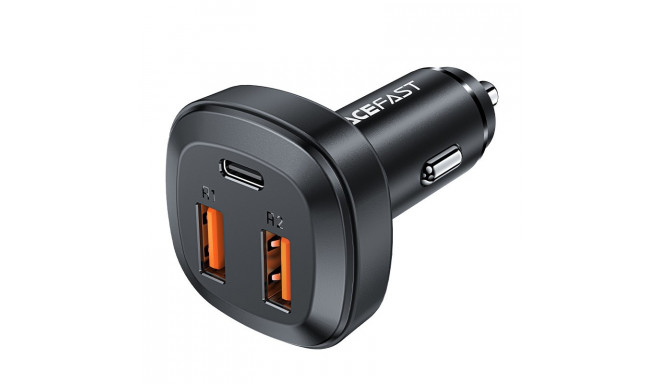 Acefast car charger 66W 2x USB / USB Type C, PPS, Power Delivery, Quick Charge 4.0, AFC, FCP, SCP bl