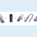 Choetech multifunctional HUB with display 12in1 USB-C to USB-C / USB-A / HDMI / VGA / AUX / SD / TF 