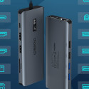 Choetech multifunctional HUB with display 12in1 USB-C to USB-C / USB-A / HDMI / VGA / AUX / SD / TF 