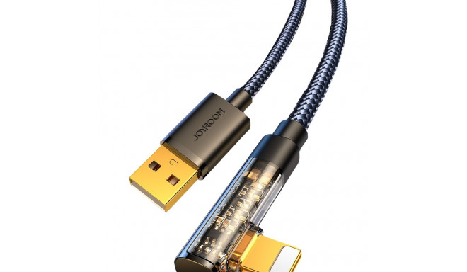 Joyroom Gaming Cable S-UL012A6 Lightning (angled) / USB-A (straight) 2.4A 1.2 m - black