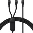 Baseus Flash Series Ⅱ Kabel pro rychlé nabíjení 2v1 USB-C – 2xUSB-C 100W 1,5m černý
