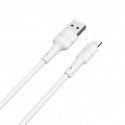 Borofone kaabel Silicone USB - Lightning 1m, valge