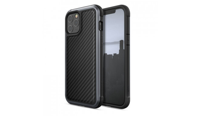 X-Doria Raptic Lux - Etui aluminiowe iPhone 12 Pro Max (Drop test 3m) (Black Carbon Fiber)