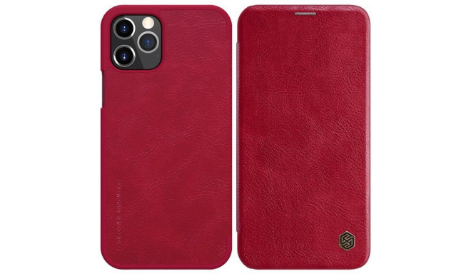 Nillkin Qin Leather Case - Etui Apple iPhone 12 Pro Max (Red)