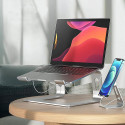 Crong laptop stand AluBench Aluminum, silver