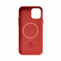 Crong kaitseümbris Essential Cover Magnetic Leather iPhone 12 Pro Max MagSafe, punane