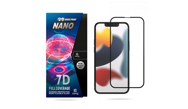 Crong 7D Nano Flexible Glass - Niepękające szkło hybrydowe 9H na cały ekran iPhone 13 mini