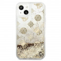 Guess kaitseümbris Peony Liquid Glitter iPhone 13 mini, kuldne