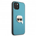 Karl Lagerfeld kaitseümbris PU Leather Karl's Head Metal iPhone 13 mini, sinine