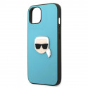 Karl Lagerfeld kaitseümbris PU Leather Karl's Head Metal iPhone 13 mini, sinine