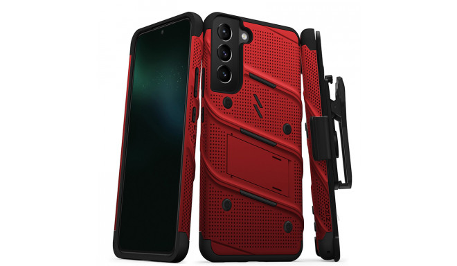 ZIZO BOLT Series - Pancerne etui Samsung Galaxy S22+ ze szkłem 9H na ekran + uchwyt z podstawką (cze