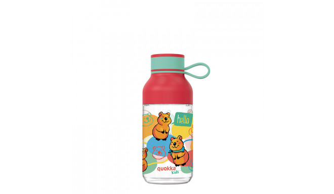 Quokka Ice Kids with strap - Butelka na wodę ecozen 430 ml z paskiem (Happy Quokka)
