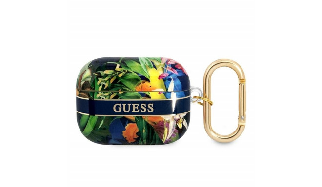 Guess Flower - Etui Airpods Pro (Blue)