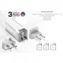 Energizer Ultimate - Multiplug EU / UK / US GaN USB-C & USB-A 65W PD mains charger + USB-C cable (Bl