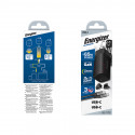 Energizer Ultimate - Multiplug EU / UK / US GaN USB-C & USB-A 65W PD mains charger + USB-C cable (Bl
