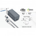 Energizer Ultimate - Multiplug EU / UK / US GaN USB-C & USB-A 65W PD mains charger + USB-C cable (Bl
