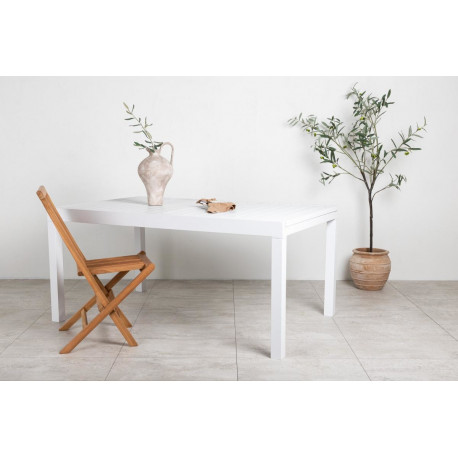 Pikendatav aialaud Marbella 160/240 cm, valge