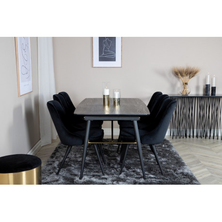 Söögitoa komplekt Gold&Velvet Deluxe 6 tooli