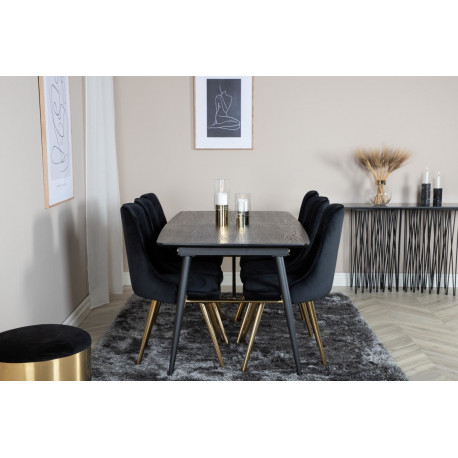 Söögitoa komplekt Gold&Velvet Deluxe 6 tooli