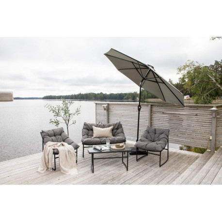 Päikesevari Sabal D270 LED valgustusega, hall