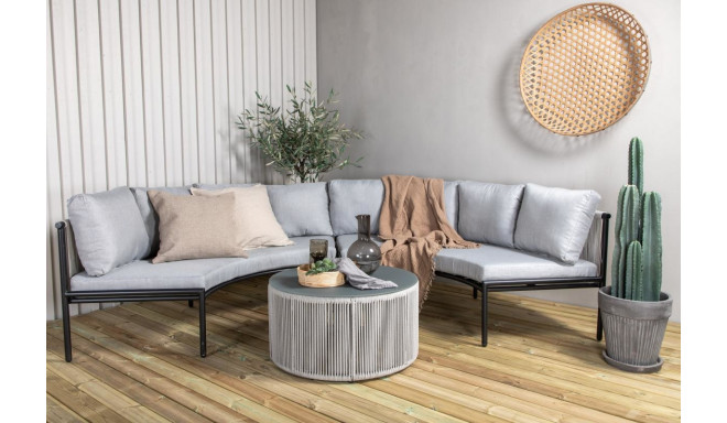 Aiamööbli komplekt Virya, must/hall