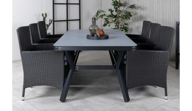 Aiamööbli komplekt Virya laud ja 6 tooli