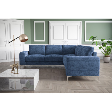 L-kujuline nurgadiivanvoodi Aria Max, tumesinine