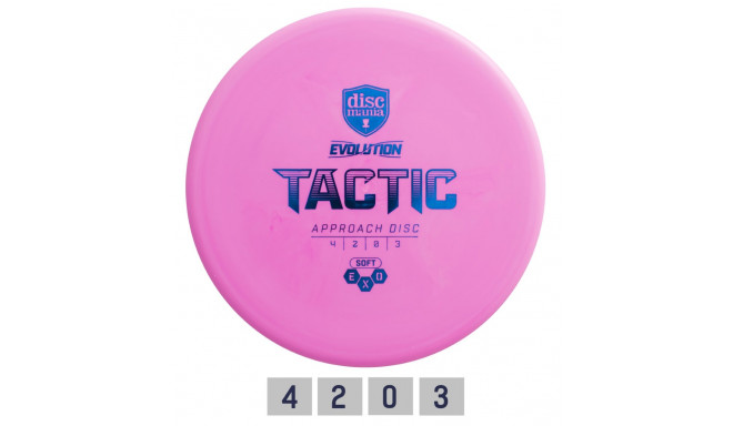 Discgolf DISCMANIA Midrange driver SOFT EXO TACTIC Evolution Pink 4/2/0/3