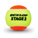 Tennis balls Dunlop STAGE 2 ORANGE 3-tube ITF