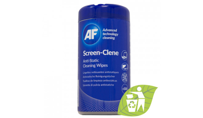 Screen-Clene TFT/LCD- Tub of screen cleaning wipes 100psc ECO AF