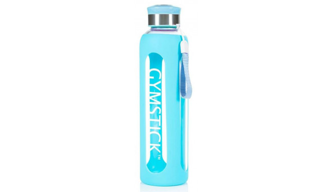 Drinking bottle GYMSTICK 600ml turquoise (glass)