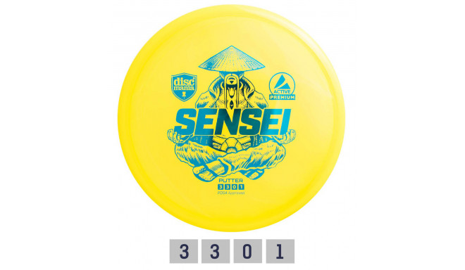 Discgolf DISCMANIA Putter SENSEI Active Premium Yellow 3/3/0/1