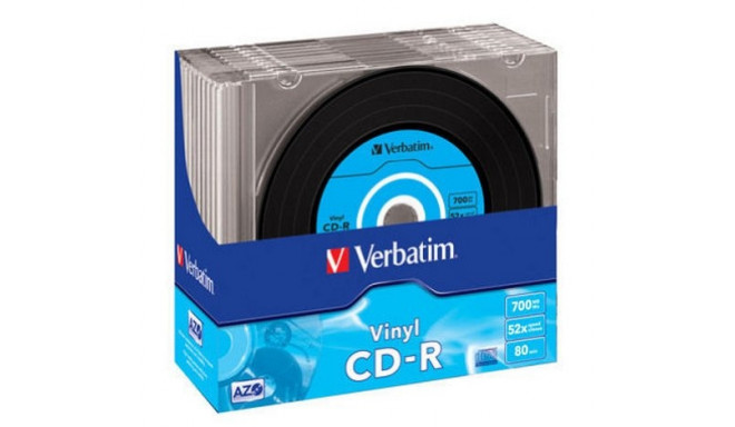 Verbatim CDR 52x SC 700MB DL Vinyl 10tk