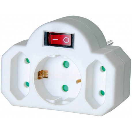 Brennenstuhl Adapterstecker Euro 2+ 1 z On/Off