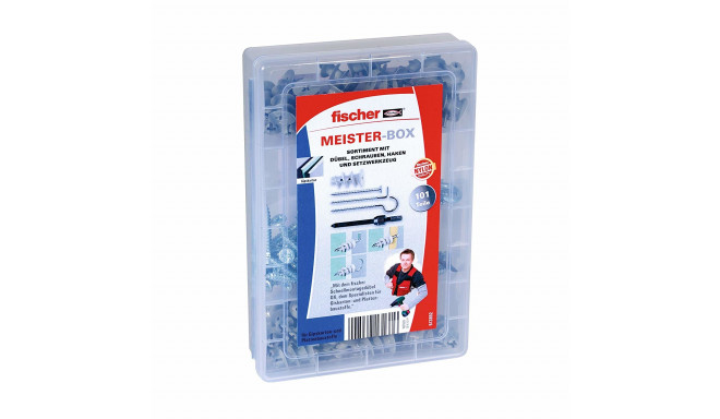 Fischer Meister-Box GK plus screws - hooks - dowels - 100 pieces - with setting tool