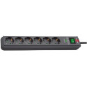 Brennenstuhl Eco-Line sockets 6-fold - anthracite 13.500A surge protection