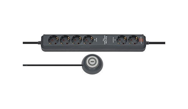 Brennenstuhl Eco-Line Comfort black S 6x plug