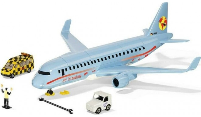 SIKU WORLD airliner toy vehicle (light blue, with accessories)