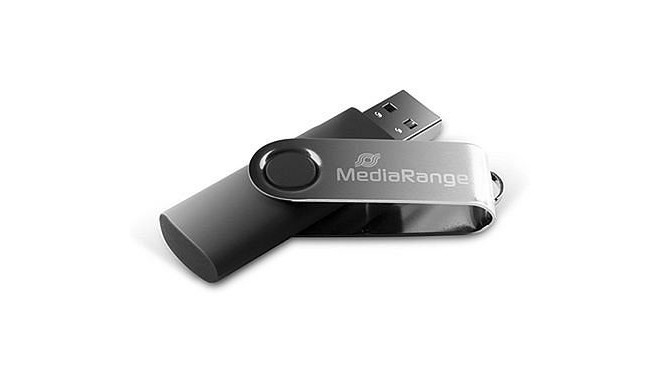 MediaRange mälupulk MR908 8GB, must/hõbedane
