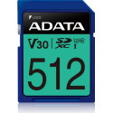 ADATA Premier Pro 512GB SDXC memory card (UHS-I (U3), Class 10, V30)