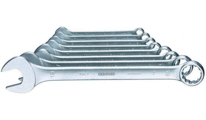 Gedore Combination spanner set SB7-08, 8 parts, wrenches (chrome)
