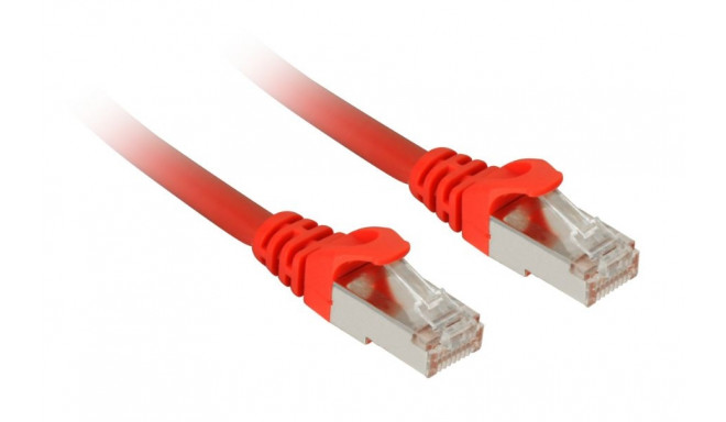 Sharkoon patch network cable SFTP, RJ-45, with Cat.7a raw cable (red, 3 meters)