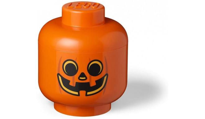 Room Copenhagen LEGO Storage Head "Pumpkin", large, storage box (orange / black)