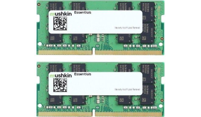 Mushkin DDR4 - 16 GB -3200  - CL -22 - Dual Kit - RAM (MES4U320NF8GX2, Essentials)
